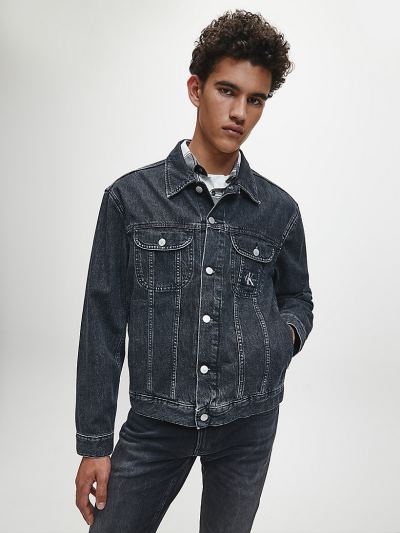 Calvin Klein Ruhák HU668228 | Calvin Klein Denim Férfi Dzseki Fekete